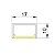 Perfil de Sobrepor Sistema Linear Wood 17 x 1000mm Branco - Imagem 2