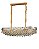 Pendente Cristal Metal Dourado e Prata D100x31cm 12xE14 DCD06666 - Imagem 1