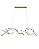 Pendente LED 131W 3000K Inox Dourado 160cm cabo 3m DCD06228 - Imagem 1