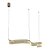 Pendente LED 53W 3200K cabo 2m Acrílico Dourado CD230975/1500D - Imagem 6