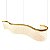 Pendente LED 53W 3200K cabo 2m Acrílico Dourado CD230975/1500D - Imagem 4
