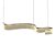 Pendente LED 53W 3200K cabo 2m Acrílico Dourado CD230975/1500D - Imagem 9