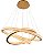 Pendente LED 80W 3000K 3 aros 80+60+80cm cabo2m Dourado DCD015079 - Imagem 1