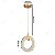 Pendente Cristal Circulo Dourado LED 6W 3000K EBN0205 - Imagem 2