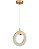 Pendente Cristal Circulo Dourado LED 6W 3000K EBN0205 - Imagem 1