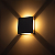 Arandela X LED 3W 3000K IP65 4 fachos ajustável Preto EBAR80210 - Imagem 2