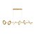 Pendente Anillo LED 75W 3000K 1200X200mm Dourado UI20150/75DRDR - Imagem 1