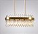 Pendente em Cristal e Inox Bronze 90x30x33cm 15xE14 DCD00218 - Imagem 3