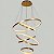 Pendente LED 140W 3000K 5 aros 40+60+60+80+100cm cabo 5m DCD02820 - Imagem 2