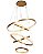 Pendente LED 140W 3000K 5 aros 40+60+60+80+100cm cabo 5m DCD02820 - Imagem 1