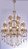 Lustre Cristal 24xE14 95x150cm Dourado+Cristal DCD00479-12+8+4 - Imagem 1