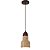 Pendente Mármore + Madeira 1xE27 D12x18cm cabo 1,5m DCD04080 - Imagem 1