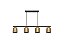 Pendente Folk 4x E27 120cm cabo 1,5m Cor Ouro Taschibra - Imagem 1
