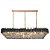 Lustre Pendente Cristal Transparente e Metal Preto 140x35x29cm 16xE14 - Imagem 1