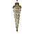 Lustre Pendente Dourado+Cristal Transparente 34xE14 80x240cm DCD06515 - Imagem 1