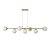 Pendente Jabuticaba Globo Branco 7xG9 Dourado 150x27x32cm cabo 180cm - Imagem 1