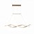 Pendente LED 44W 3000K/4500/6500K C100cm cabo 150cm Dourado FD16039 - Imagem 1