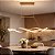 Pendente LED 44W 3000K/4500/6500K C100cm cabo 150cm Dourado FD16039 - Imagem 5