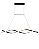 Pendente LED 44W 3000K/4500/6500K C100cm cabo 150cm Preto FD16040 - Imagem 1
