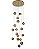 Pendente Bronze + Vidro Ambar D60cm 18xG9 cabo 3m DCD00368 - Imagem 1