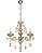 Lustre em Cristal 3 braços Dourado E Cristal 3xE14 DCD00409-3 - Imagem 1