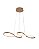 Pendente LED 50W 3000K/4500/6500K C80cm cabo 150cm Dourado FD16001 - Imagem 1