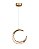 Pendente LED 5W 3000K cabo 2m 20x20cm Dourado+Acrílico QD05201 - Imagem 1