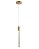 Pendente Cristal Bolhas 3,5x3,5x35cm LED 5W 3000K Dourado QD05124 - Imagem 1