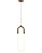 Pendente LED 12W 3000K 1125lm 50x14cm cabo 2m Bronze QD05152 - Imagem 1