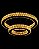 Pendente Cristal 2 aros 30+50cm LED 66W 3000/6000K Cromado DCD00102 - Imagem 3