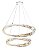 Pendente em Cristal LED 80W 3000K 2aros 60+80cm Metal Cromado DCD00790 - Imagem 1