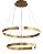 Pendente LED 80W 3000K 2 aros 44+66cm Inox Dourado DCD01612 - Imagem 1