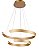 Pendente LED 60W 3000K 2 aros 40+60cm cabo 2,5m Dourado DCD03043 - Imagem 1