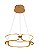 Pendente LED 60W 3000K Metal Dourado Escovado D45cm cabo 2m QD05479 - Imagem 1