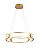 Pendente LED 80W 3000K Metal Dourado Escovado D60cm cabo 2m QD05480 - Imagem 1
