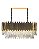 Pendente Cristal e Inox Dourado C75x35cm 12xE14 cabo 1m DCD03907 - Imagem 1