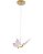 Pendente Borboleta LED 8W 3000K Bivolt cabo 150cm Dourado FD16034 - Imagem 1