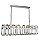Pendente C125x38cm 14xG9 Metal Cromado+Vidro cabo 150cm DCD00640 - Imagem 1