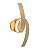 Arandela LED 12W 3000K 40x14x18cm Bivolt Dourado DCB03427 - Imagem 1