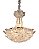 Pendente Lustre Vidro e Metal Dourado 60x60cm 16xE14 DCD00913 - Imagem 1