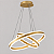 Pendente LED 126W 3000K 2 aros D40+60cm cabo 2,5m Dourado QD05334 - Imagem 2