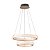 Pendente LED Solaris 65W 3000K 2 aros D40+60cm Dourado 002D 6323 - Imagem 1