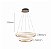 Pendente LED Solaris 65W 3000K 2 aros D40+60cm Dourado 002D 6323 - Imagem 3