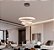Pendente LED Solaris 65W 3000K 2 aros D40+60cm Dourado 002D 6323 - Imagem 2