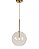 Pendente Globo Vidro Transparente D30cm cabo 2m Metal Bronze DCD04072 - Imagem 1