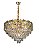 Lustre Pendente Cristal 60(D)x40(h)cm 12xE14 Dourado DCD06540 - Imagem 1