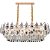 Lustre Pendente Cristal Transparente 100x35cm Metal Dourado DCD01074 - Imagem 1