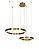 Pendente LED 27W+36W 3500K cabo 3m Inox Dourado D40+60cm dcd01230 - Imagem 1