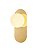 Arandela 12x30cm 1xG9 Vidro Branco Metal Dourado dcb04052 - Imagem 1