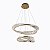 Pendente em Cristal Lezie 2 aros 71W 3000K Metal Ouro Brilho 2737 - Imagem 1